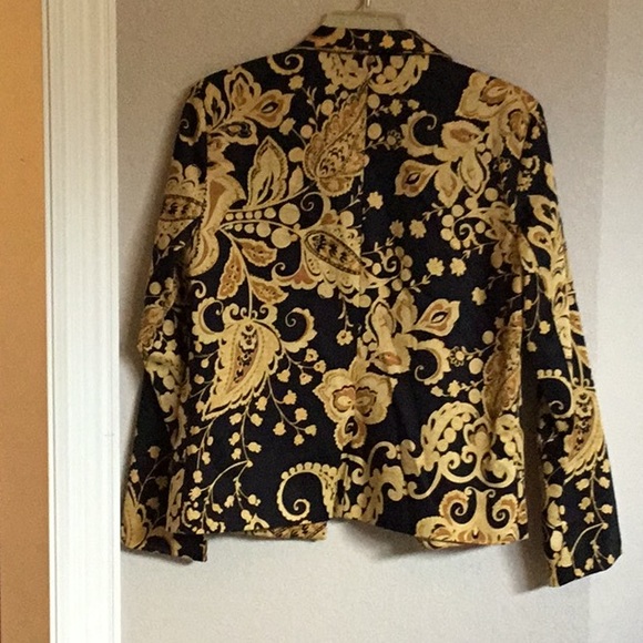 Transitions black and gold paisley jacket - Picture 2 of 3